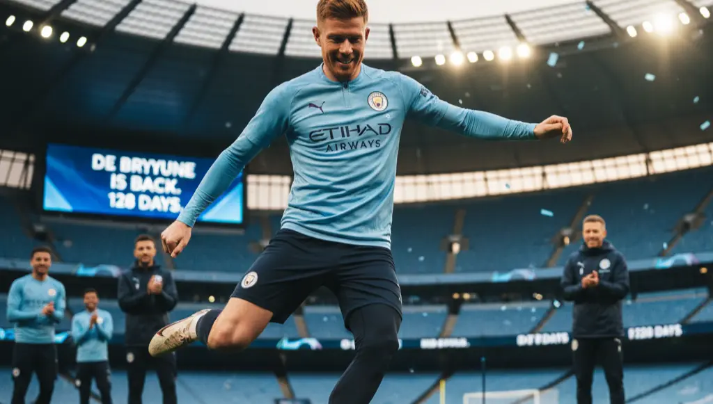 Kevin De Bruyne Back in Training After 128 Days Out With Injury